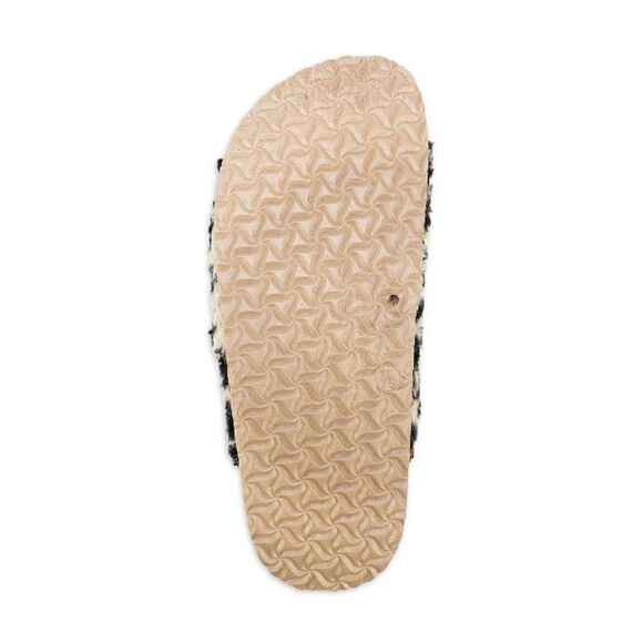 Fuzzy Leopard 2 Band Luxe Step In Comfy Indoor Outdoor Sandals Slippers Shoes 10 - Picture 9 of 9